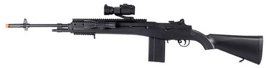AGM M14 Airsoft Sniper Rifle With RIS Flashlight And Red Dot Sight