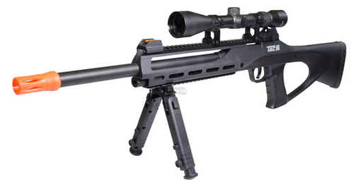 ASG TAC-6 CO2 Semi-Auto Sniper Rifle Kit With Scope Integrated Laser & Bipod