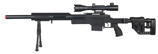 Well MB4410 Bolt Action Sniper Rifle W/ Illuminated Scope & Bipod