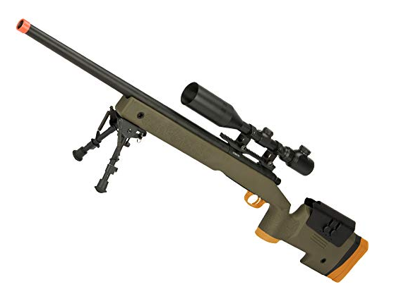 Evike ASG Licensed Mcmillan M40A5 Gas Powered Bolt Action Airsoft Sniper Rifle