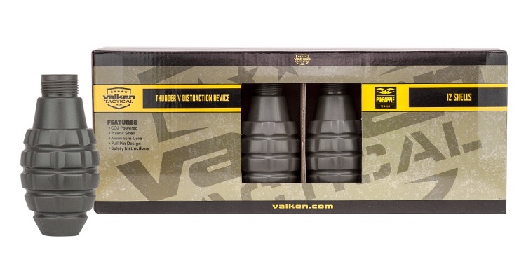 Valken Thunder V Grenade Shells - 12 Pack - Pineapple Style