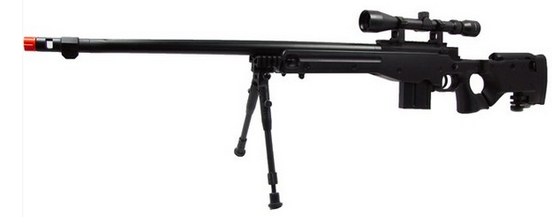 WELL L96 Airsoft Spring Sniper Rifle With Folding Stock Scope Bipod And Monopod